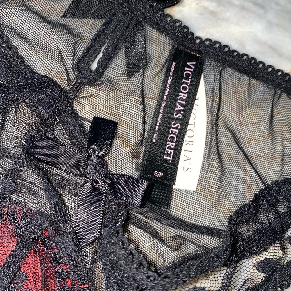 VS Very Sexy Panty Underwear Small Black/Red - Picture 8 of 8